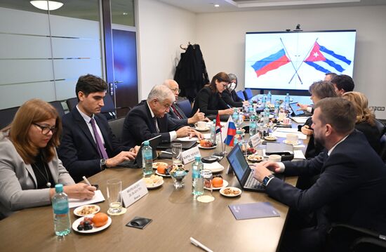 Встреча В. Никишиной с заместителем председателя совета министров Кубы Р. Руисом