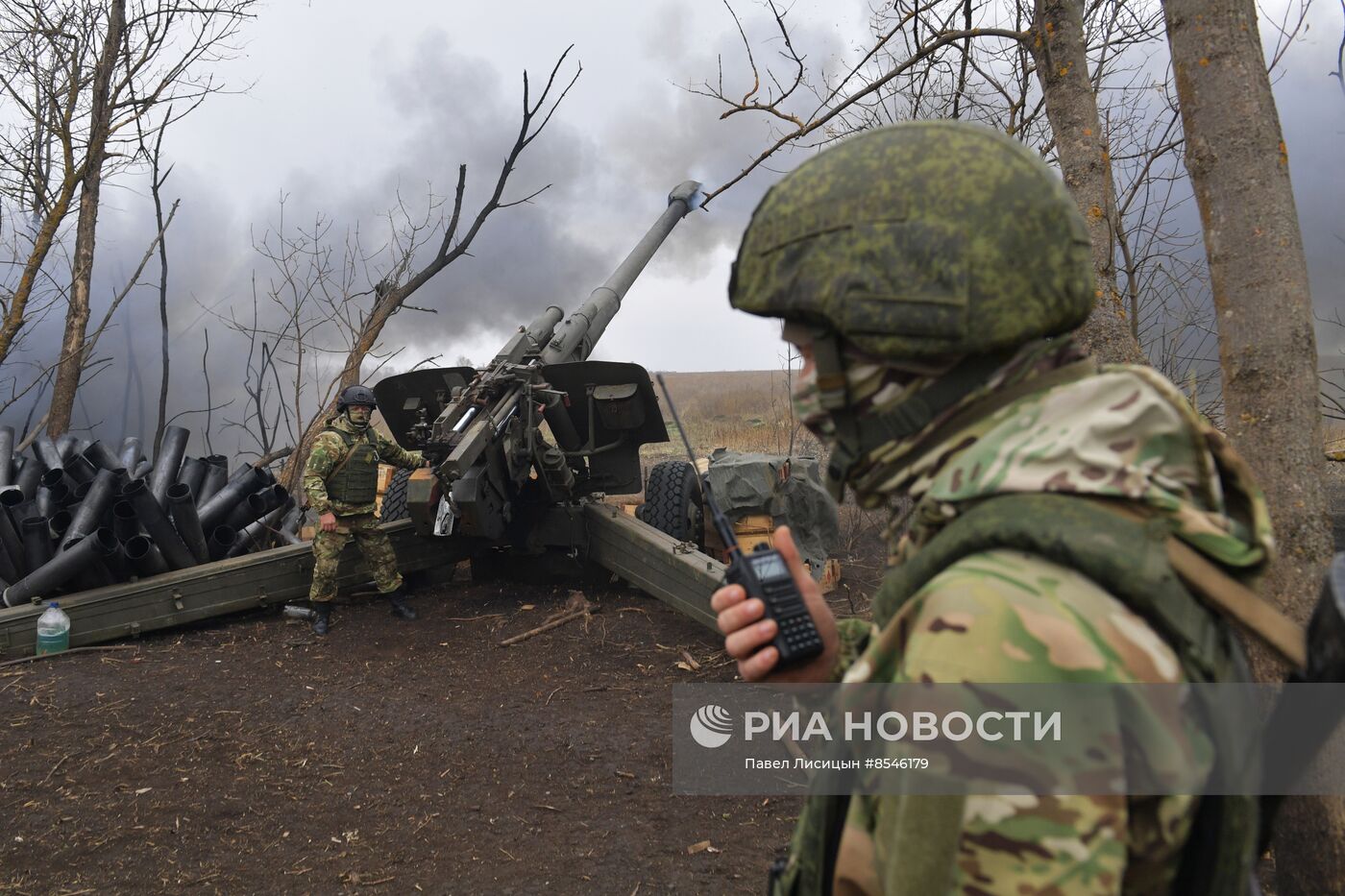 Боевая работа артиллеристов на Запорожском направлении