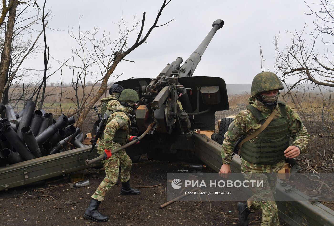 Боевая работа артиллеристов на Запорожском направлении