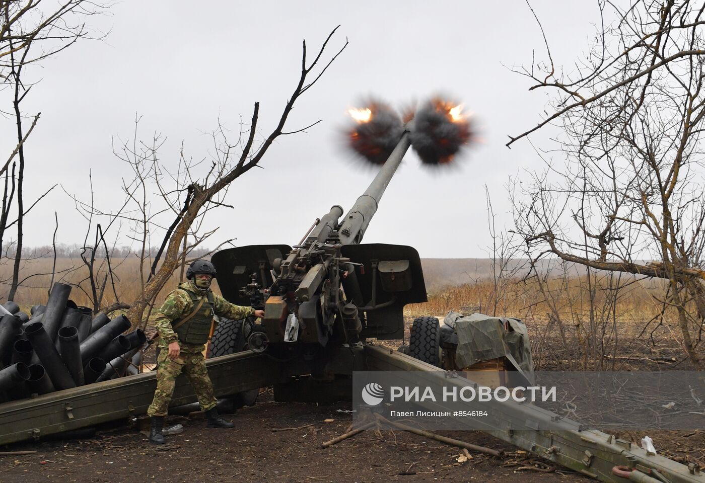 Боевая работа артиллеристов на Запорожском направлении