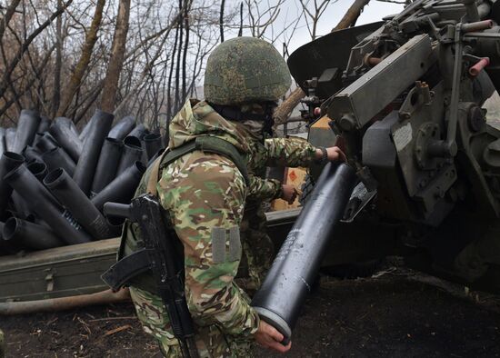 Боевая работа артиллеристов на Запорожском направлении