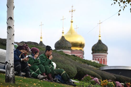 Теплая погода в Москве 