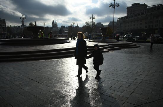 Теплая погода в Москве 