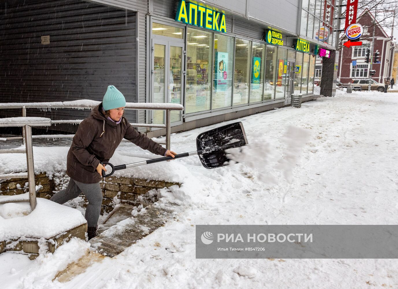 Снегопад в Карелии