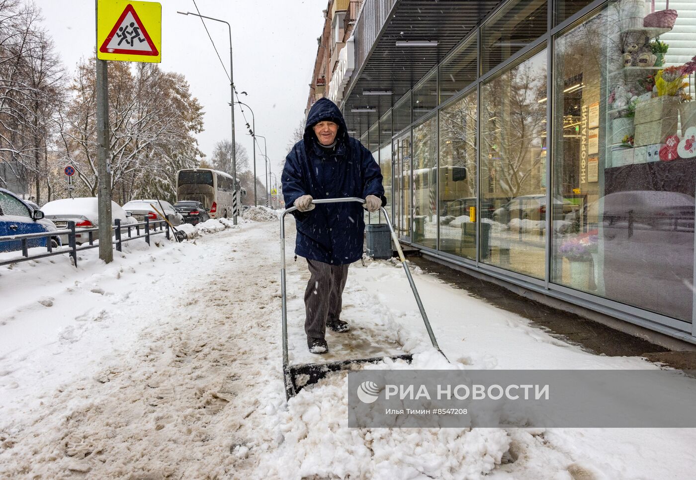 Снегопад в Карелии