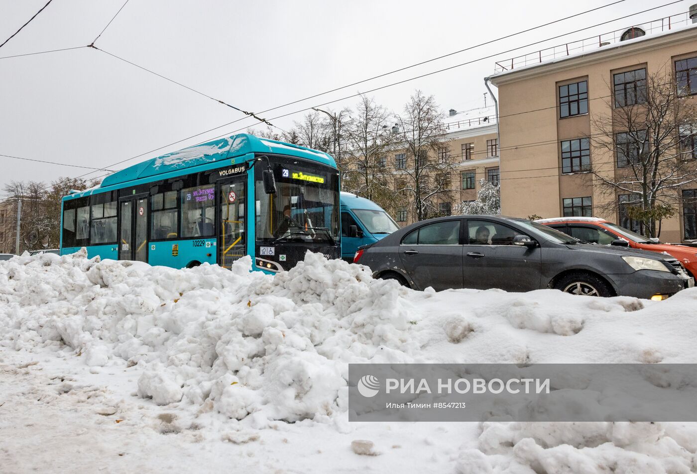 Снегопад в Карелии