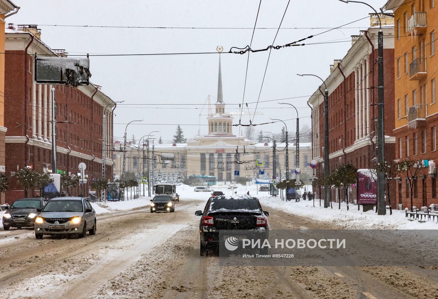 Снегопад в Карелии