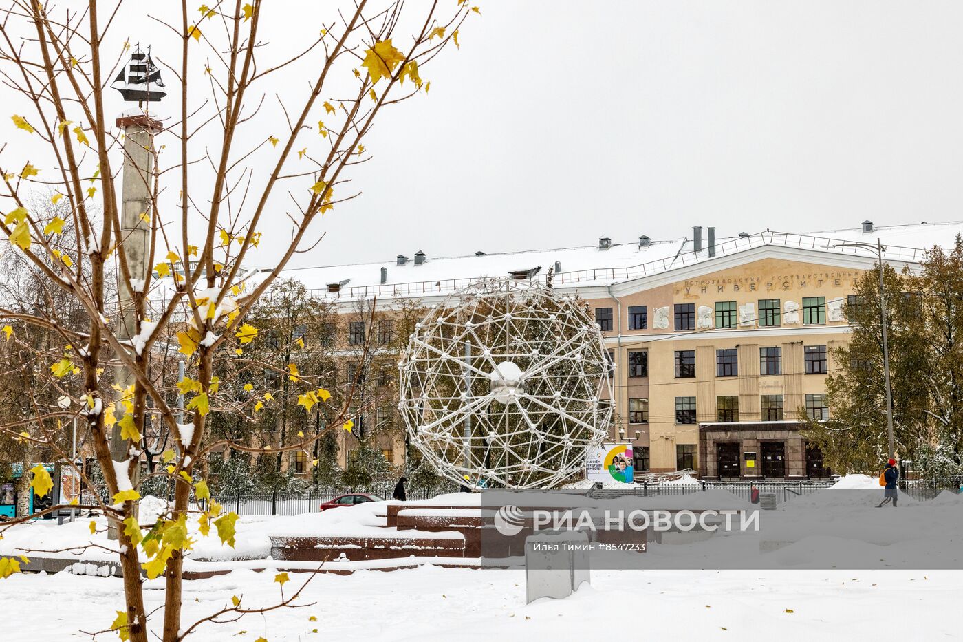 Снегопад в Карелии