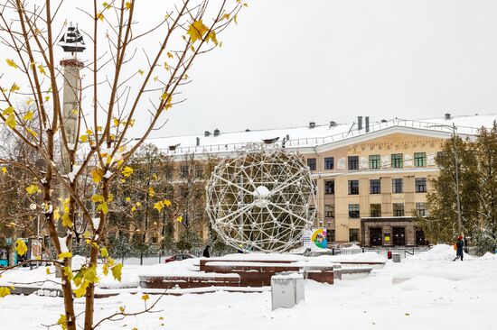 Снегопад в Карелии