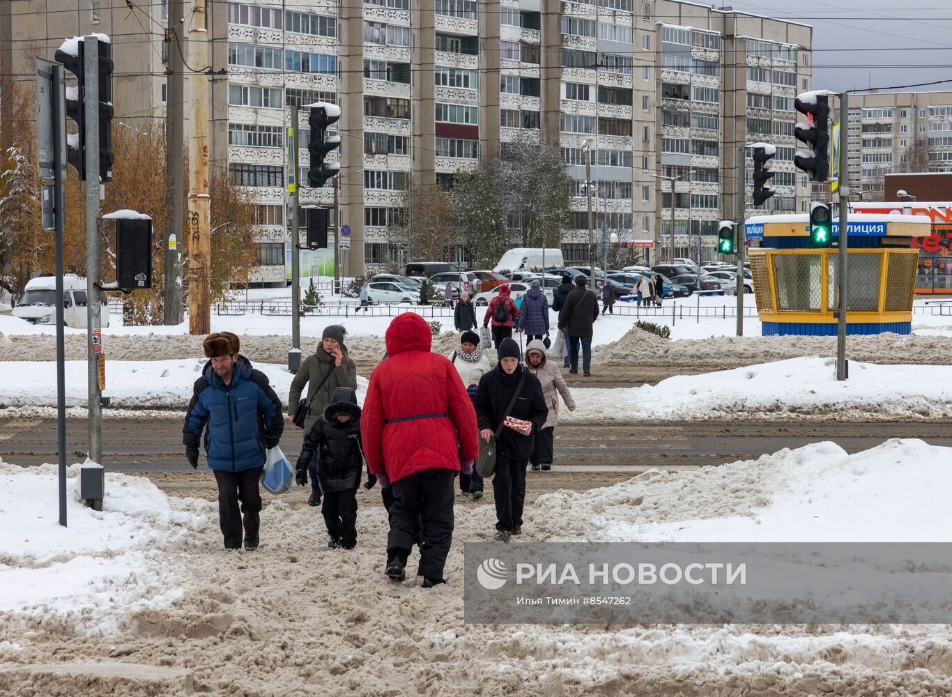 Снегопад в Карелии