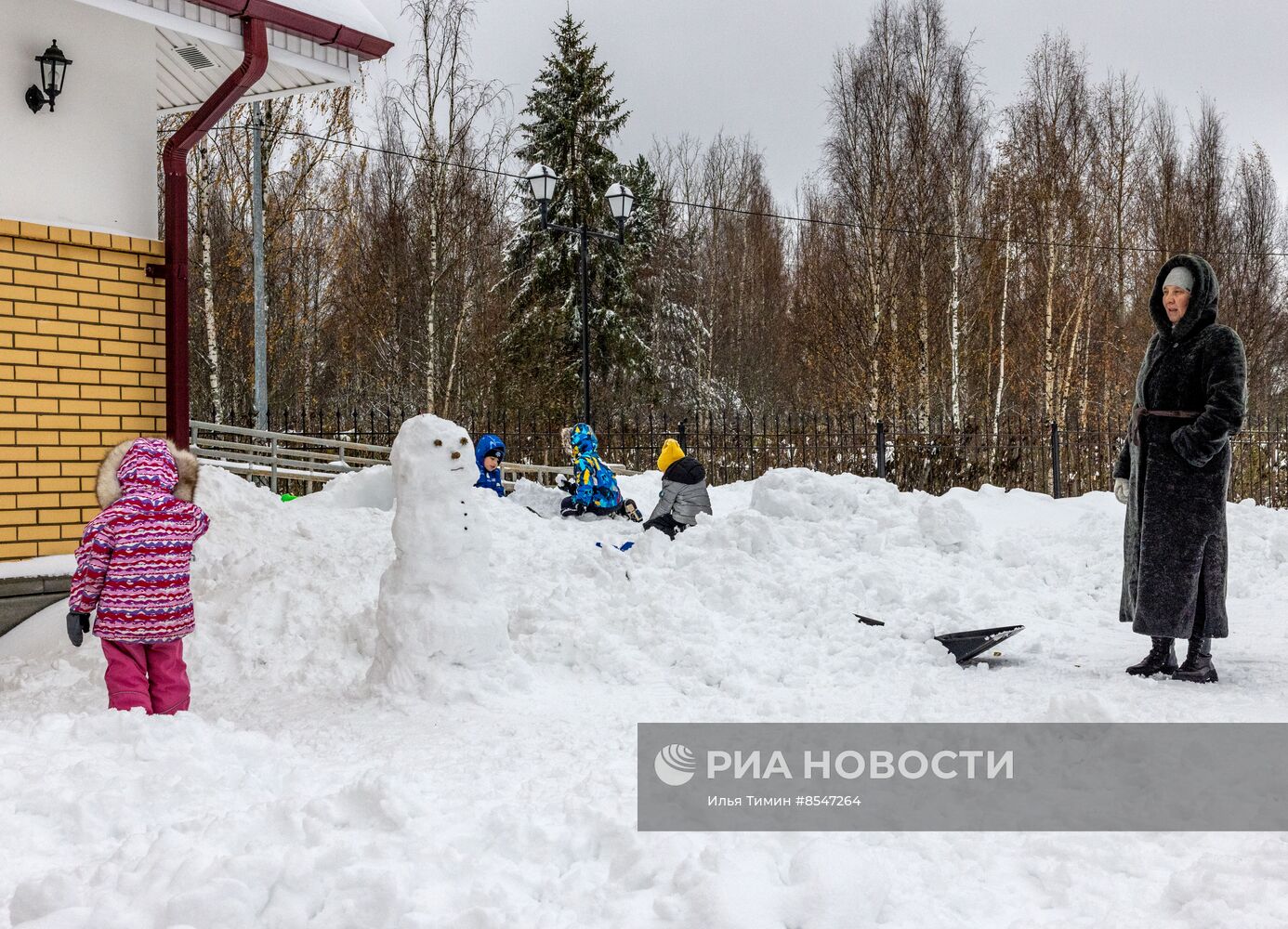 Снегопад в Карелии