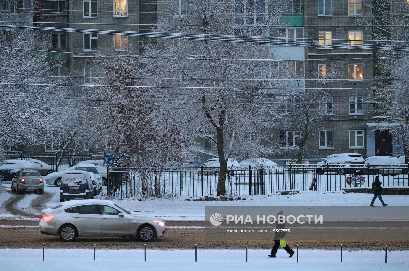 Снег в Новосибирске