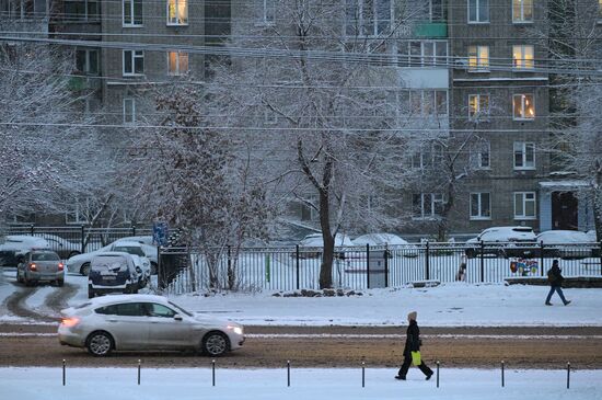 Снег в Новосибирске