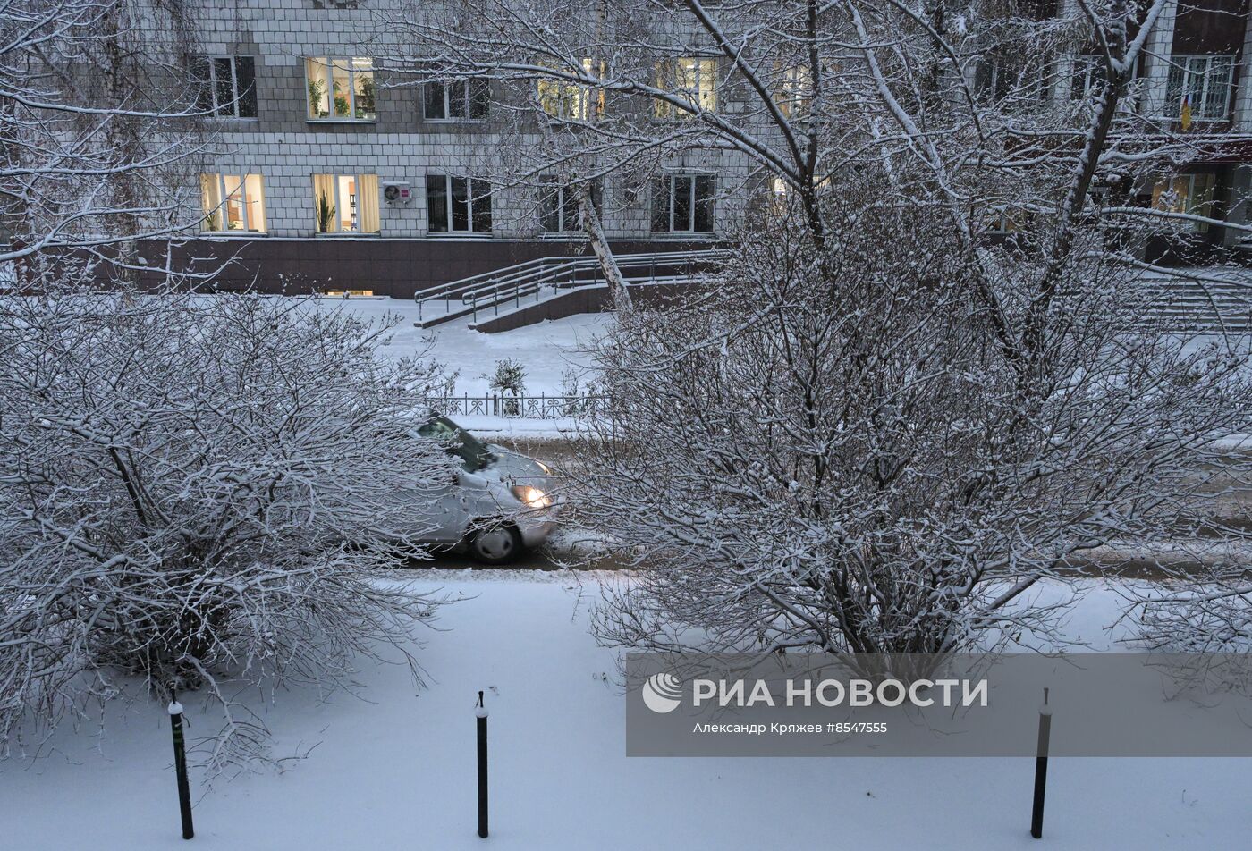 Снег в Новосибирске