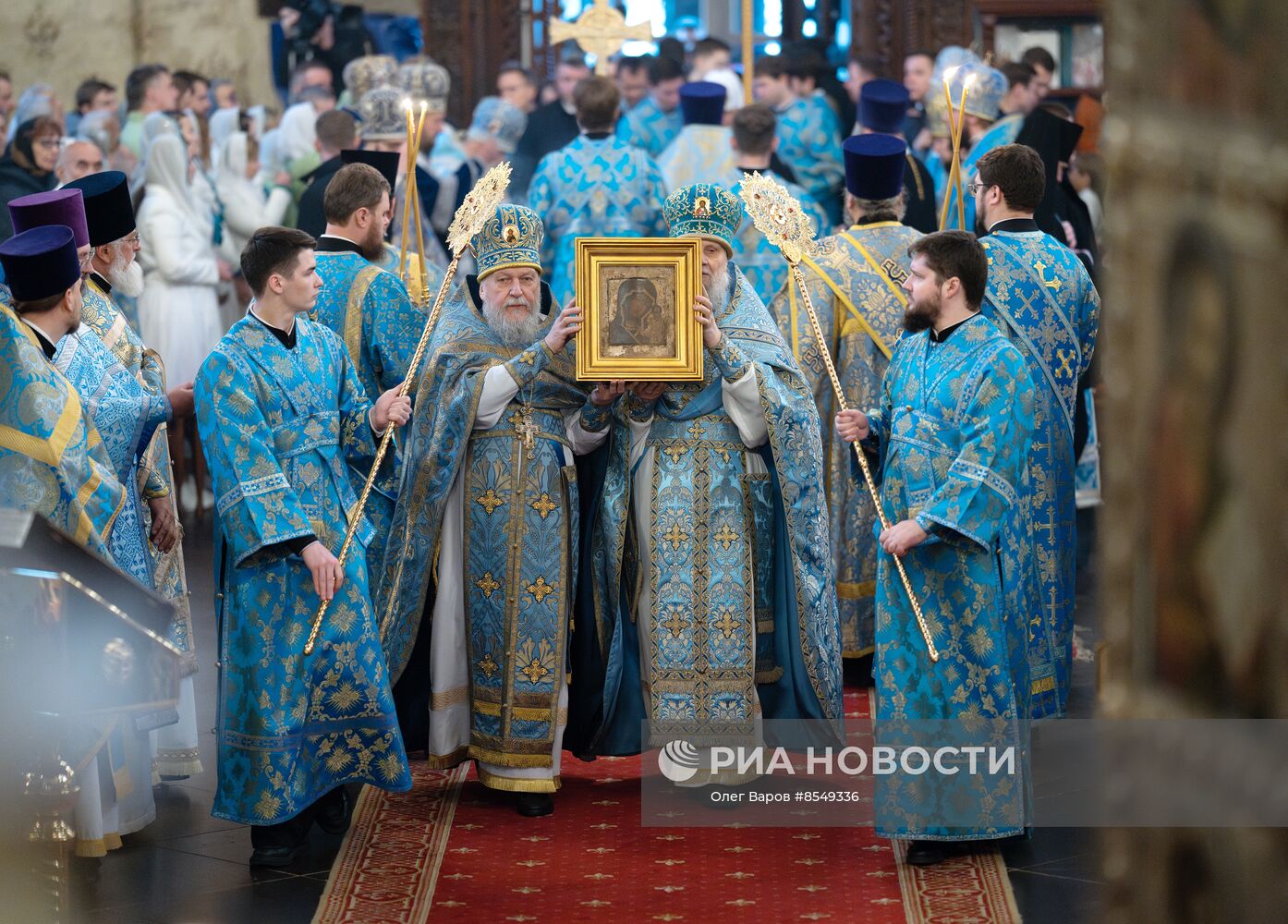 Патриарх Кирилл представил ранее утерянный образ иконы Казанской Божией Матери