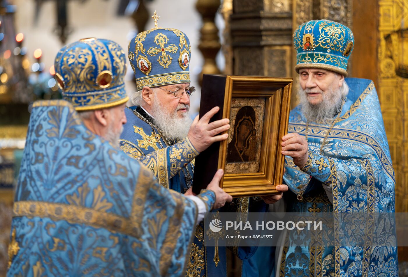 Патриарх Кирилл представил ранее утерянный образ иконы Казанской Божией Матери