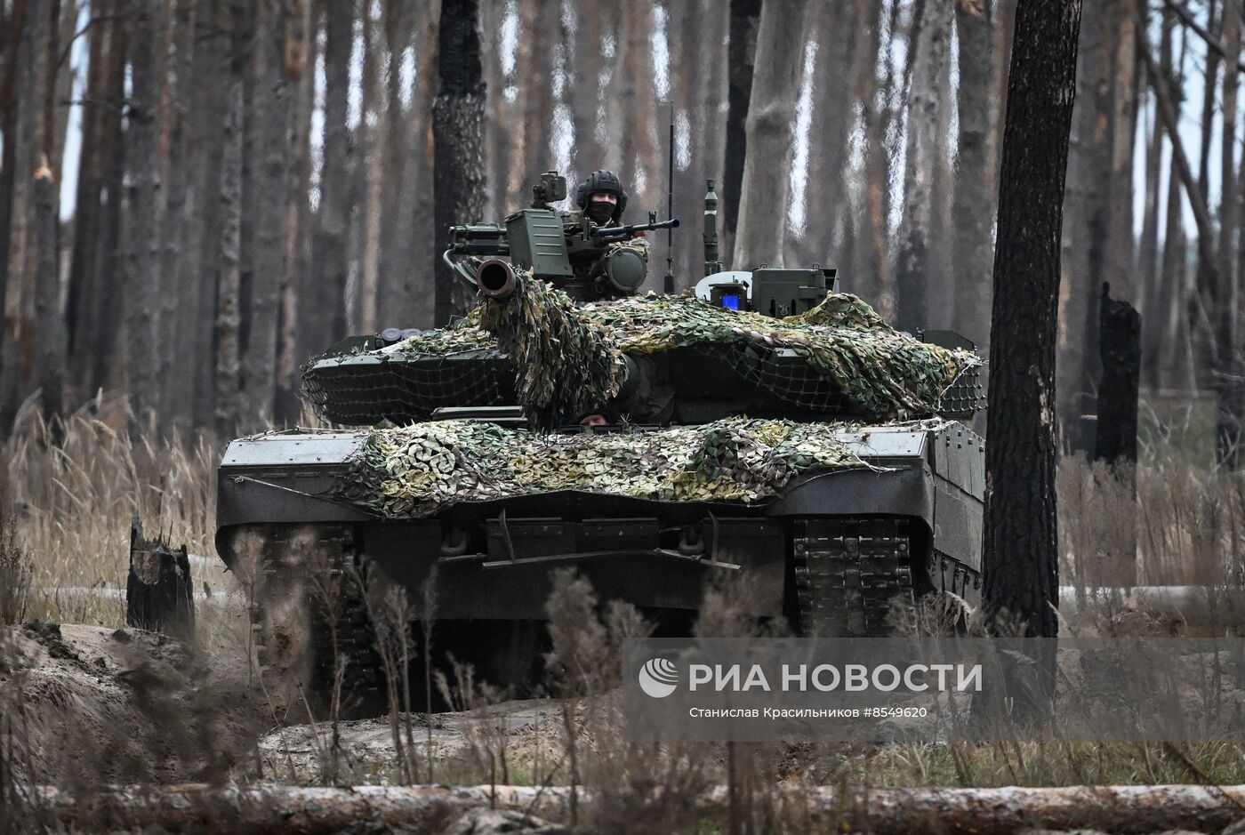 Боевая работа экипажей танков Т-80 на Краснолиманском направлении СВО
