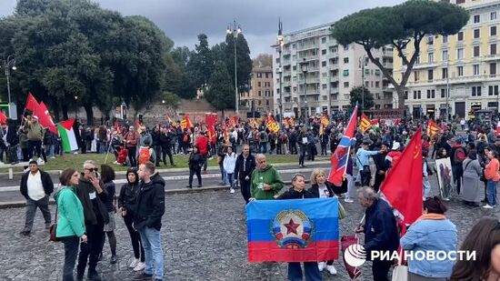 Пропалестинская демонстрация прошла в центре Рима
