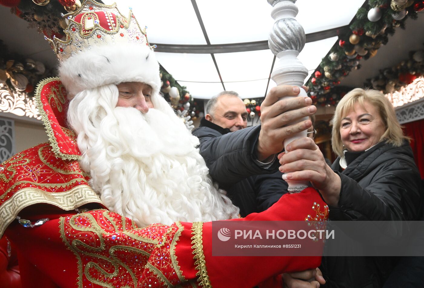 Отправление поезда Деда Мороза с Киевского вокзала