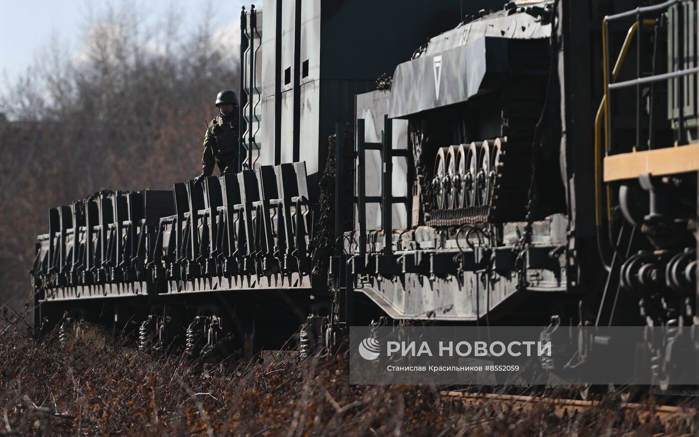 Боевая работа специального поезда "Енисей"