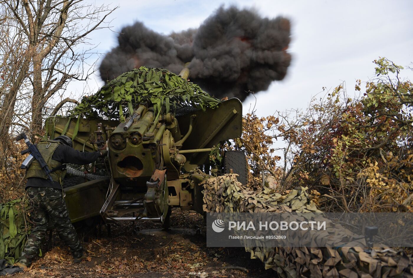 Работа артиллеристов на Запорожском направлении