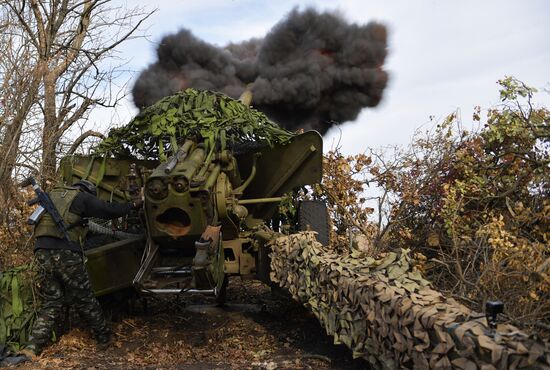 Работа артиллеристов на Запорожском направлении 