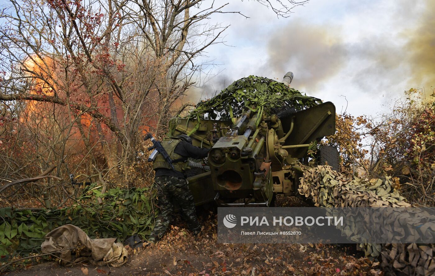 Работа артиллеристов на Запорожском направлении