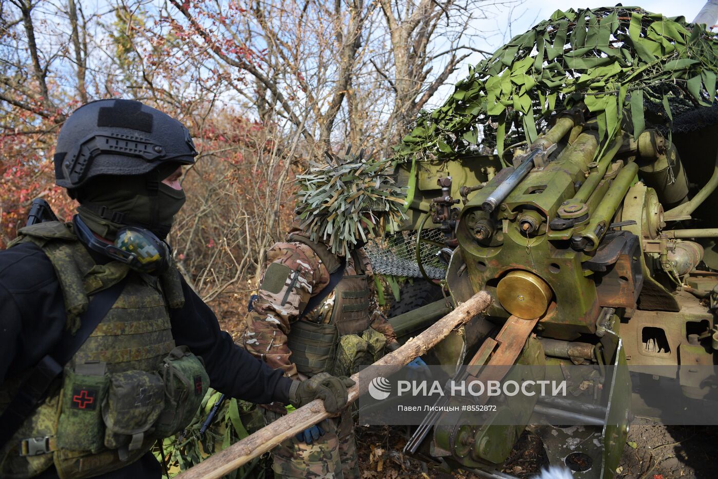 Работа артиллеристов на Запорожском направлении