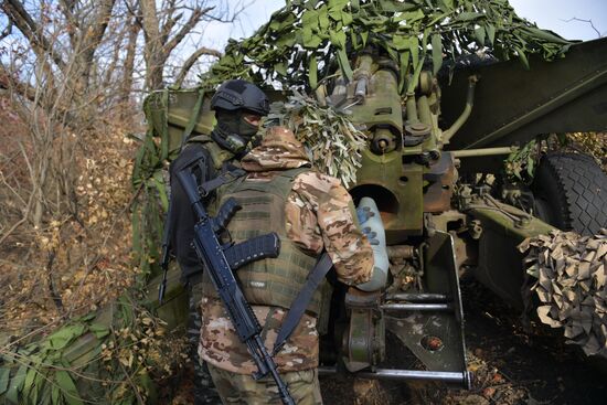 Работа артиллеристов на Запорожском направлении 