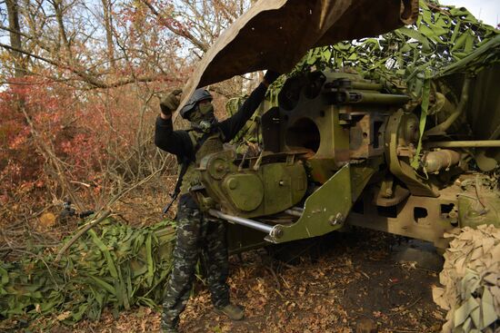 Работа артиллеристов на Запорожском направлении 