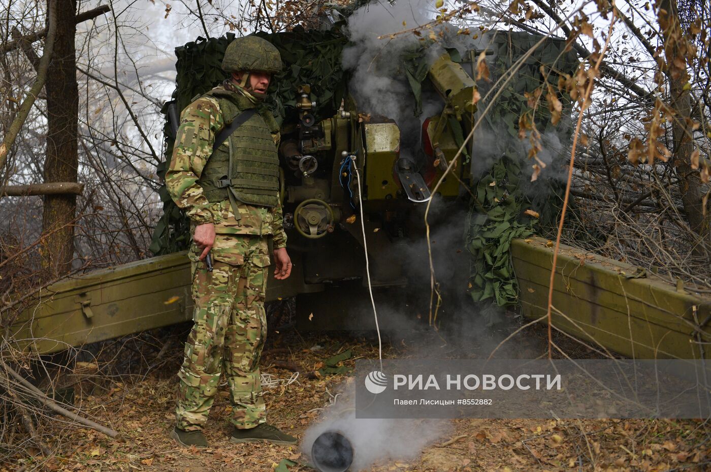 Работа артиллеристов на Запорожском направлении