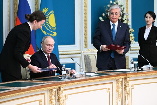 Визит президента РФ В. Путина в Казахстан