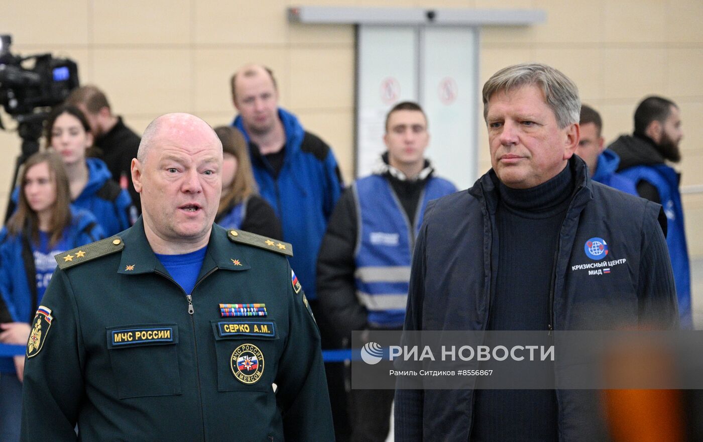 Прилет эвакуированных граждан РФ из сектора Газа в Москву