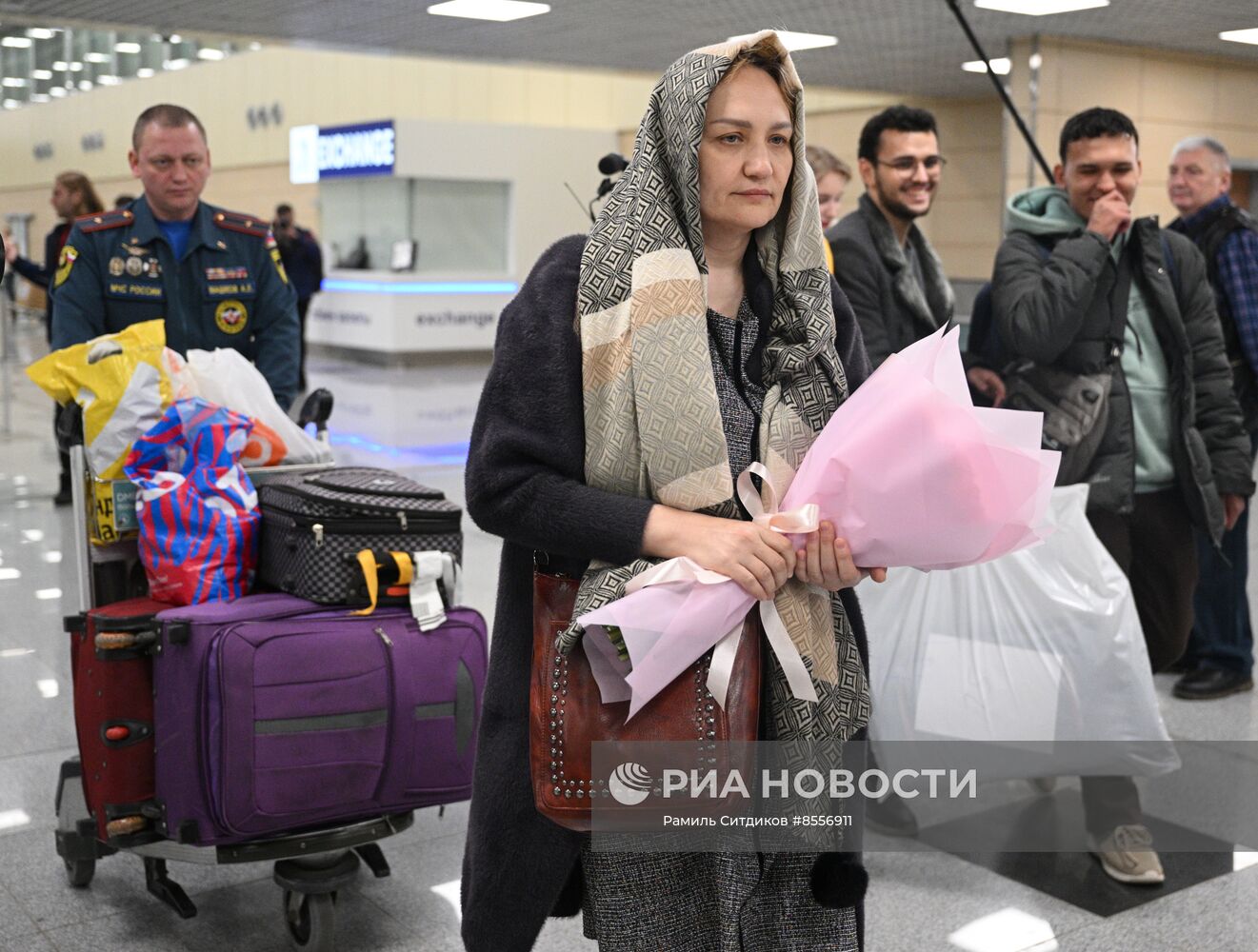 Прилет эвакуированных граждан РФ из сектора Газа в Москву