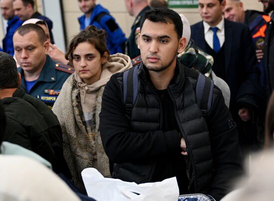 Прилет эвакуированных граждан РФ из сектора Газа в Москву