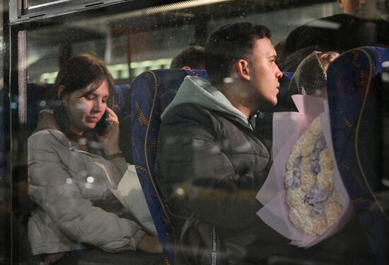 Прилет эвакуированных граждан РФ из сектора Газа в Москву