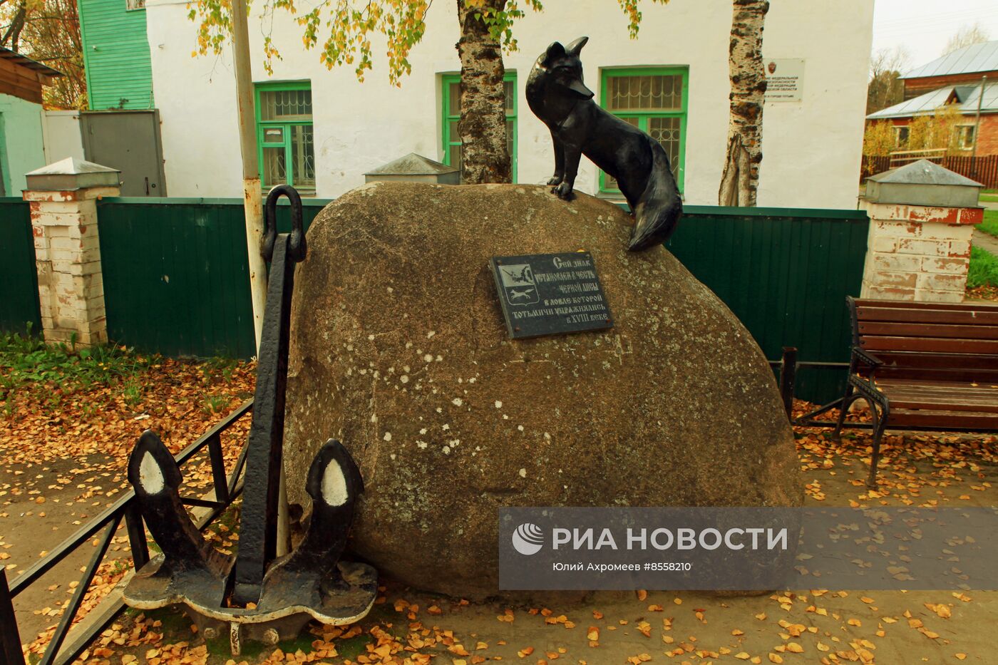 Памятник черной лисице в Тотьме | РИА Новости Медиабанк