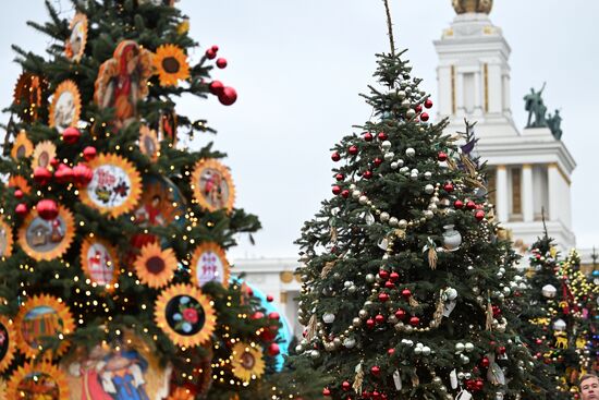 Международная выставка-форум "Россия"
Установка и украшение 90 "Ёлок России" Место: Россия, Москва. Автор: Павел Бедняков/РИА Новости. Выставка "Россия". Установка и украшение 90 "Ёлок России"