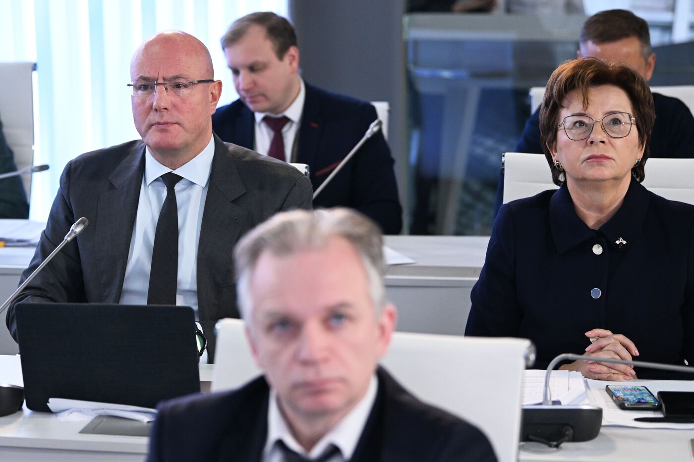 Выставка "Россия". Совещание по развитию спорта в павильоне координационного центра Правительства РФ