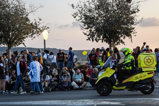 Марш родственников заложников ХАМАС с требованием освободить пленных