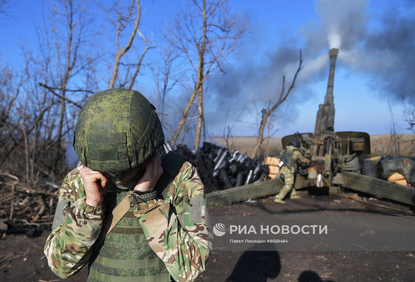 Боевая работа артиллеристов на Запорожском направлении 