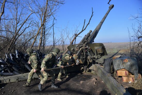 Боевая работа артиллеристов на Запорожском направлении 