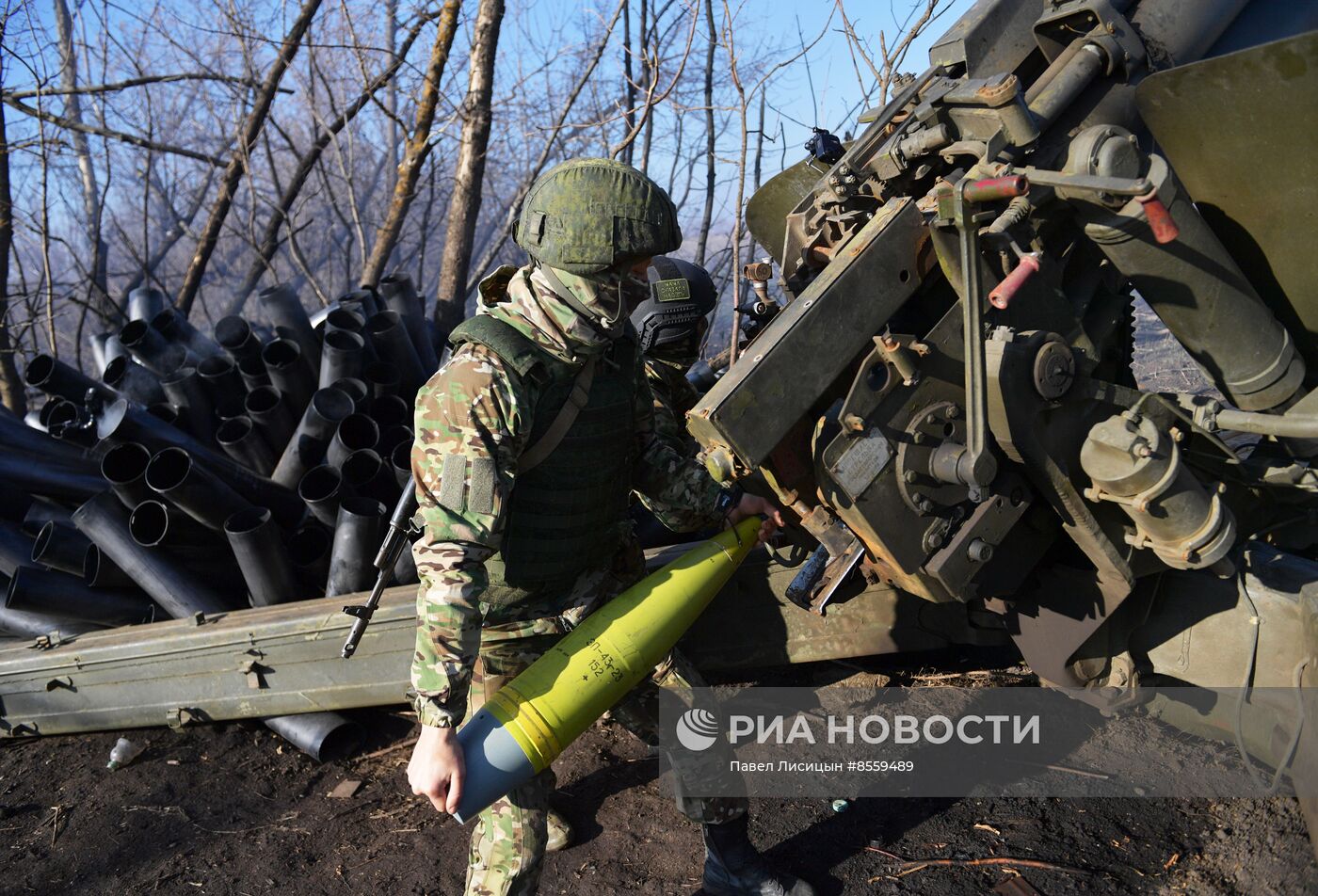 Боевая работа артиллеристов на Запорожском направлении 