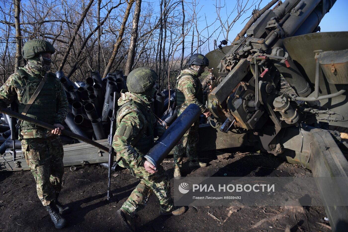 Боевая работа артиллеристов на Запорожском направлении 