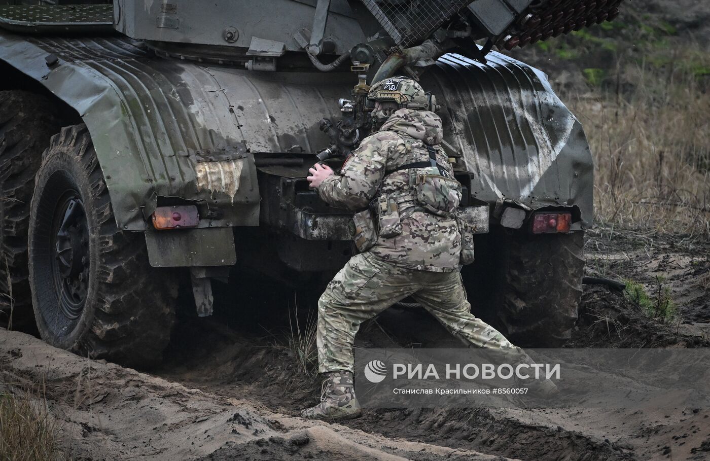 Боевая работа расчетов РСЗО БМ-21 "Град" гвардейского мотострелкового полка ЦВО на Краснолиманском направлении СВО