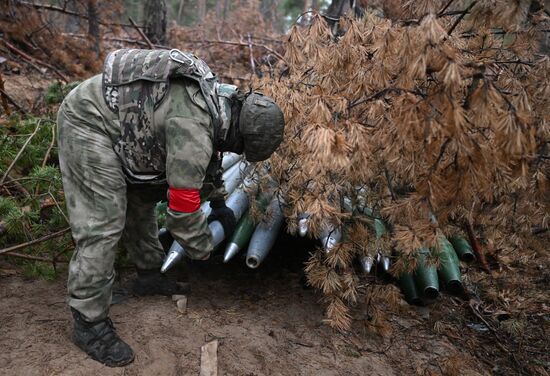 Боевая работа расчетов РСЗО БМ-21 "Град" гвардейского мотострелкового полка ЦВО на Краснолиманском направлении СВО