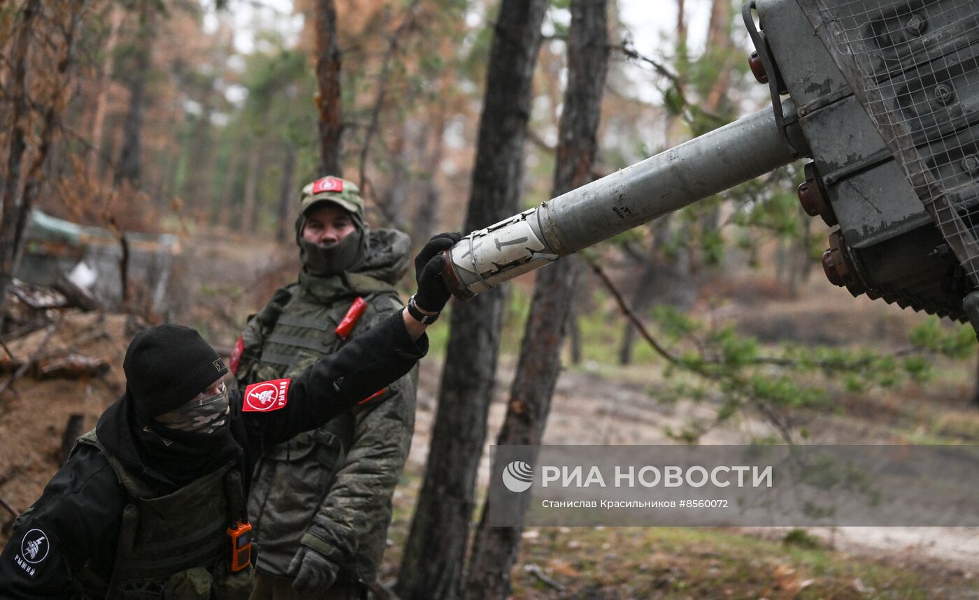 Боевая работа расчетов РСЗО БМ-21 "Град" гвардейского мотострелкового полка ЦВО на Краснолиманском направлении СВО