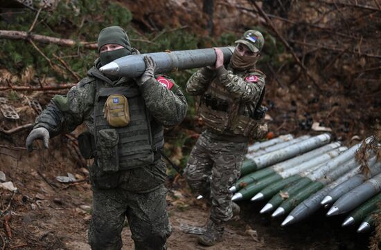 Боевая работа расчетов РСЗО БМ-21 "Град" гвардейского мотострелкового полка ЦВО на Краснолиманском направлении СВО