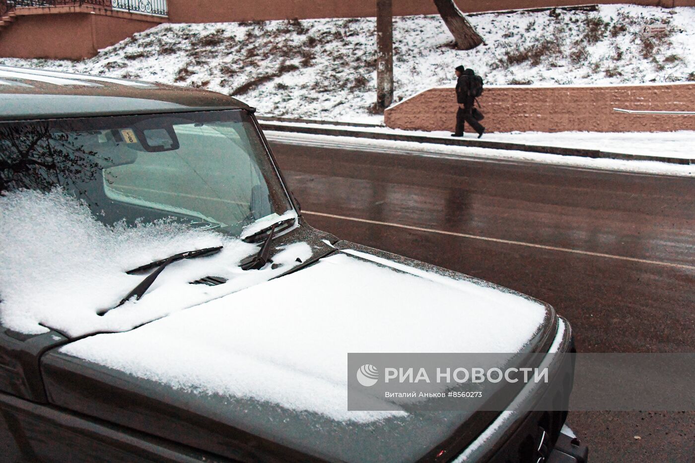 Первый снег во Владивостоке