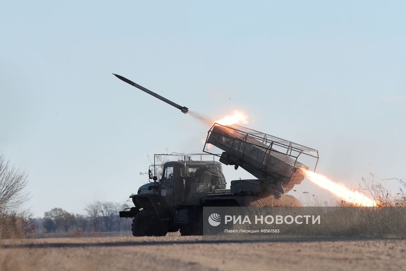 Боевая работа РСЗО "Град" на Запорожском направлении